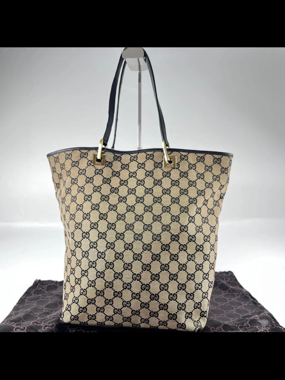 Gucci Beige GG Canvas Tote Bag